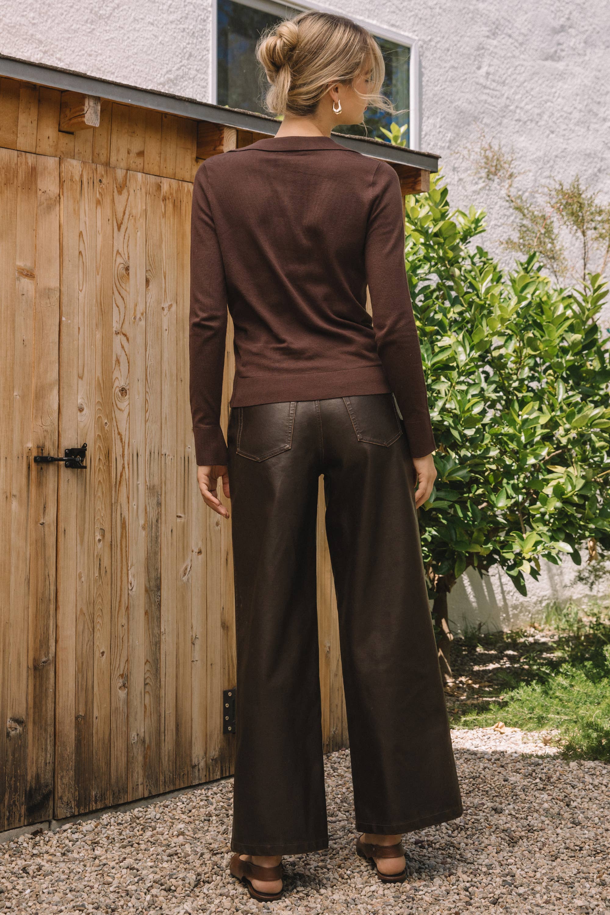 SKIES ARE BLUE - Wholesale Knit Top - Women's - Long Sleeve Polo Knit Top9