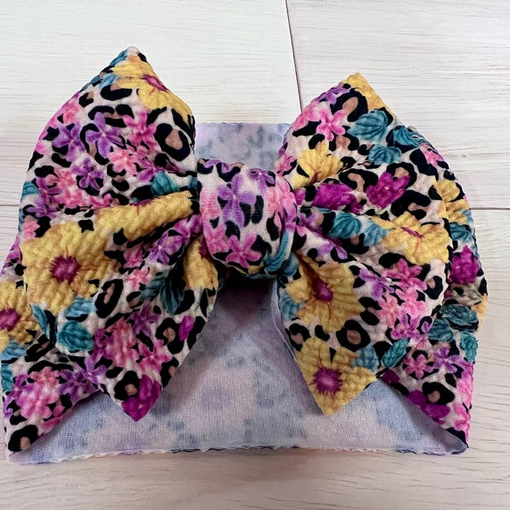 Floral Leopard head wrap for wholesale by Hey Little Little