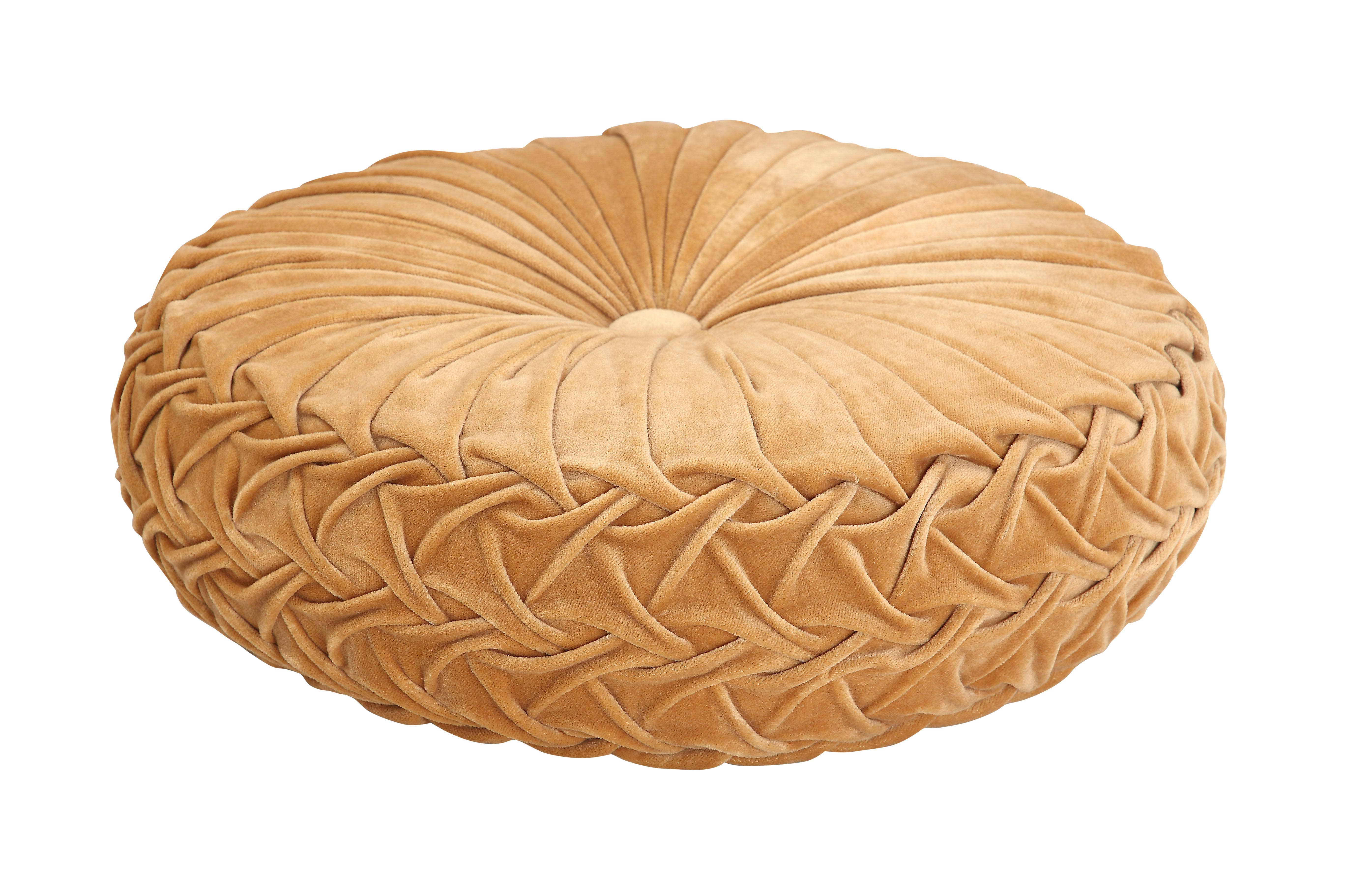 Casa Amarosa - Wholesale Throw/Decorative Pillow - Velvet Round Handmade Pillow, Clay - 16 Inch2