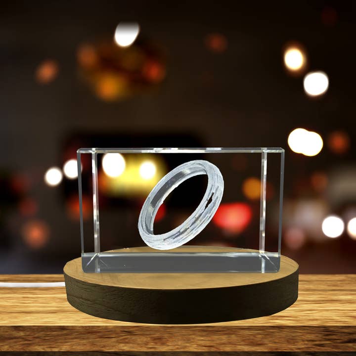 3D Engraved Crystal Band Ring Keepsake Gift for wholesale by AB Crystal Collection