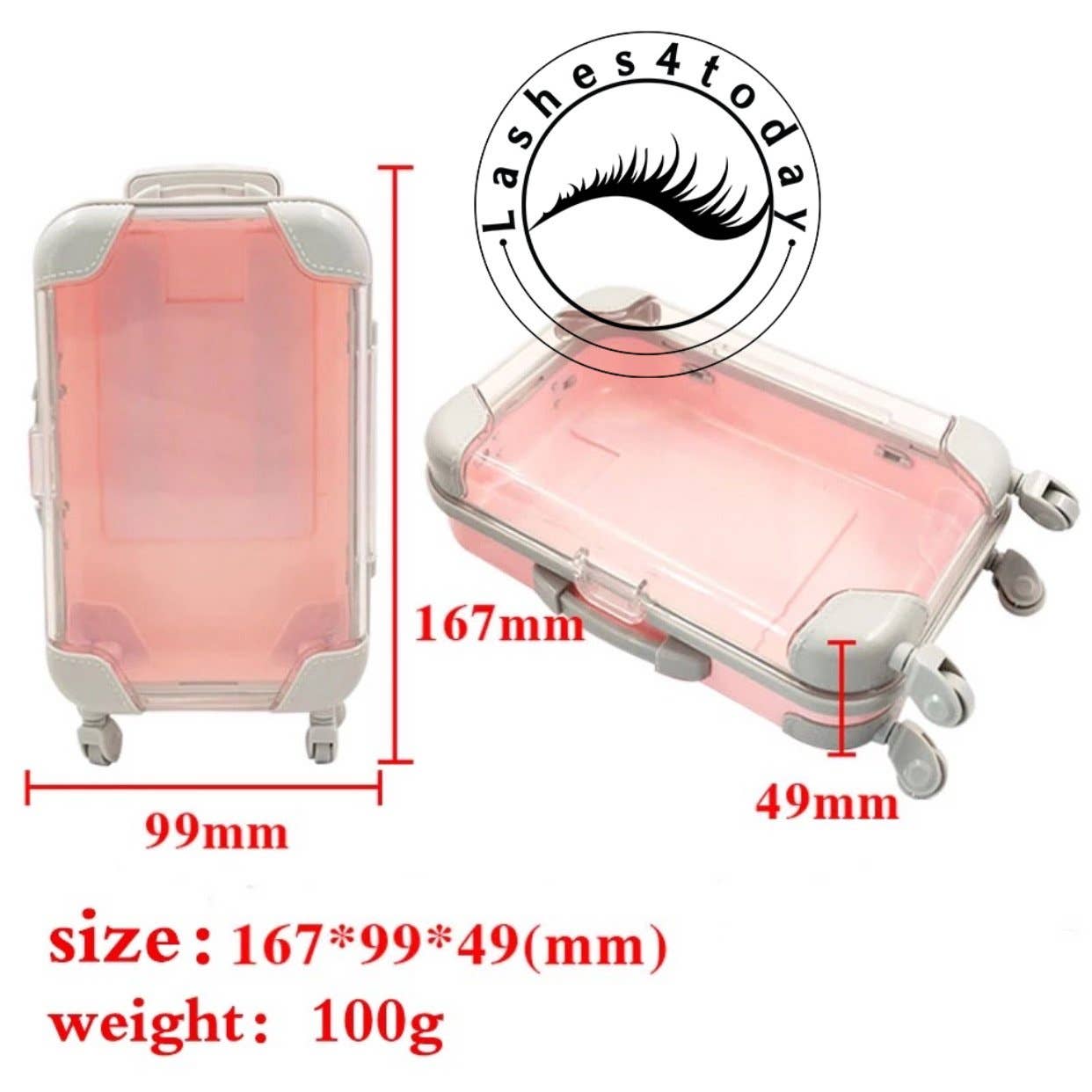 Lashes4today - Vendita all'ingrosso Siero per ciglia/sopracciglia - Scatola per imballaggio valigia ciglia finte scatole per ciglia personalizzate il tuo logo9