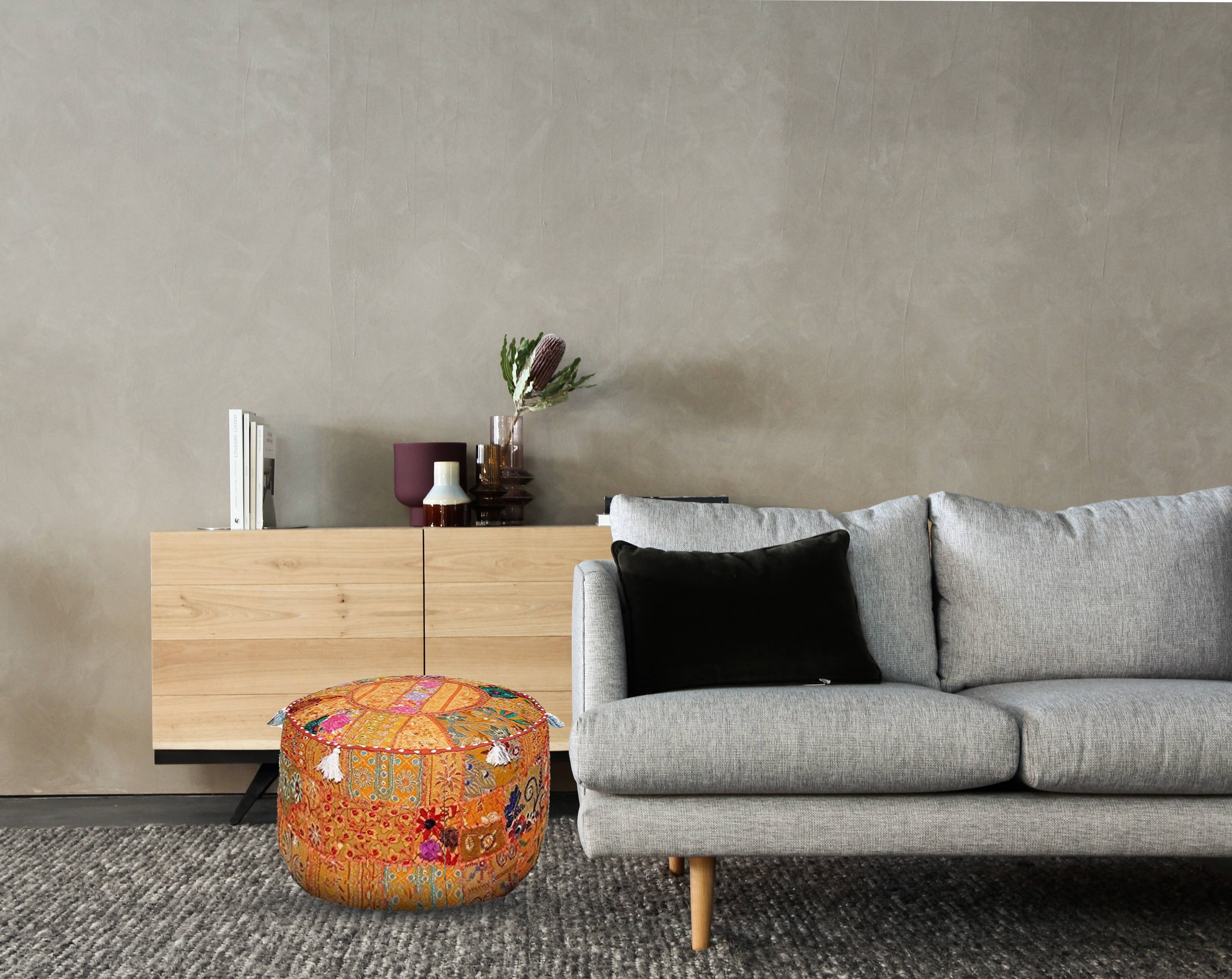 Aakriti Inc. - Wholesale Pouf - Aakriti Gallery Indian Pouf Footstool Ethnic Pouf Cover24