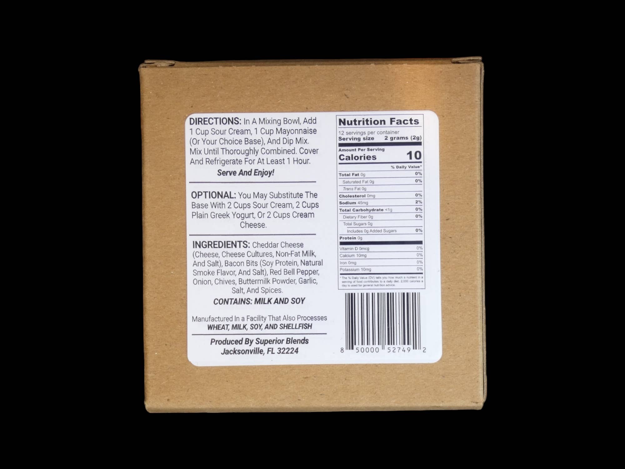 Superior Blends – Großhandel Dips – Gebratene Kartoffeldip-Mischung 1