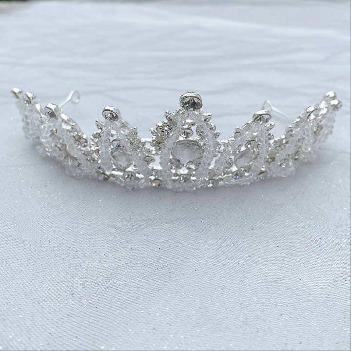 Tiara with Crystal and Diamante for wholesale by QueenMee Accessories