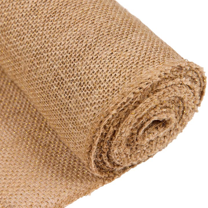 La Cordeline - Wholesale Table Runner - Lurex Gold Burlap Table Runner 30cm x 5m4