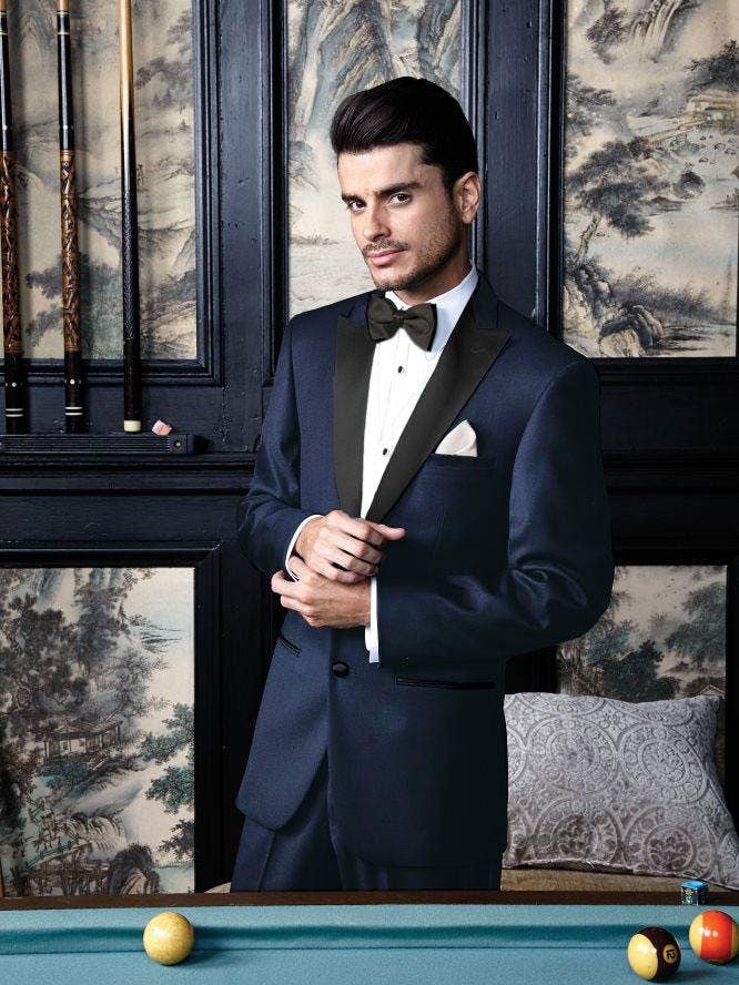 "Fitzgerald" Navy Tuxedo Jacket (Separates) for wholesale by Cardi International