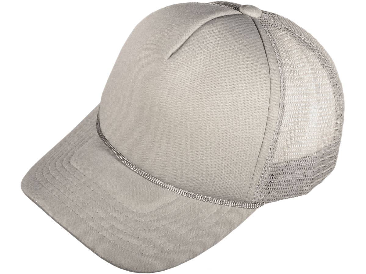 Buck Wholesale – Großhandel Trucker-Cap – Unisex – Buck Wholesale Schlichte Schaumstoff-Trucker-Caps mit Netzrückseite, mittleres Profil (44 Farben)46