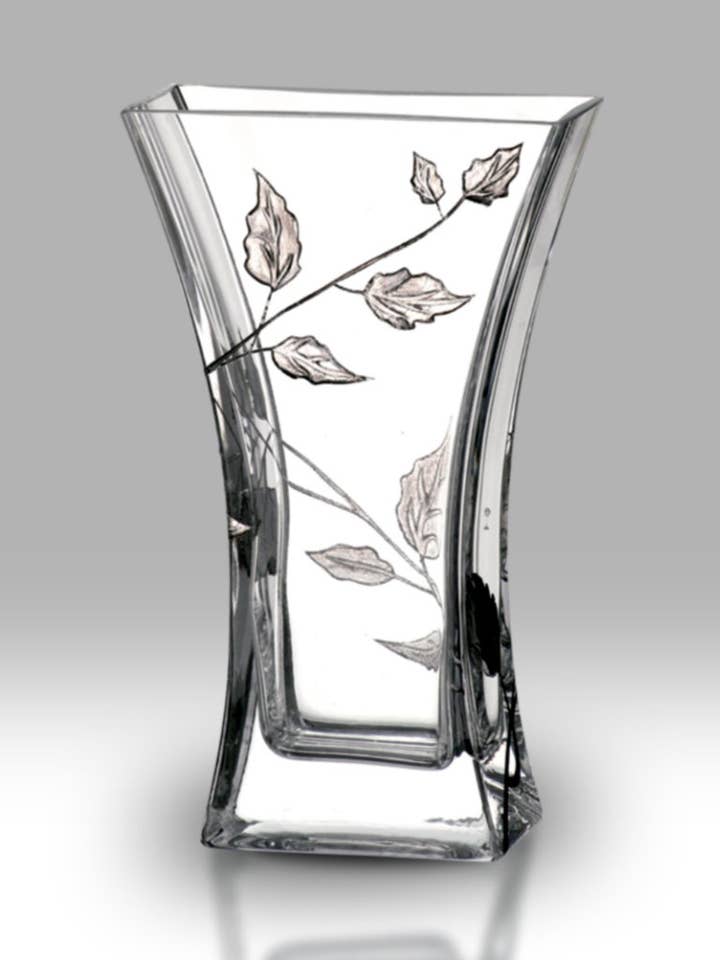 Sølvblad - 23 cm Flad Flared Vase for engroshandel hos Nobile Glassware Ltd.