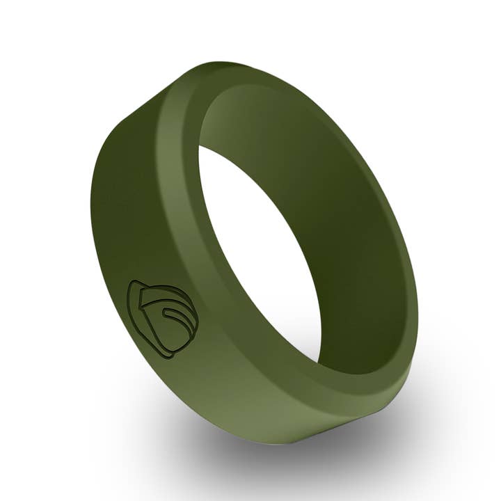 Construction Helmet Silicone Beveled Ring, Wedding Ring for wholesale by Wildfire Ring