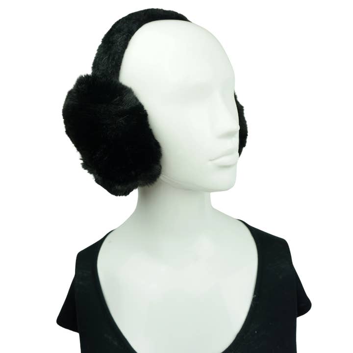 Anais - Wholesale Earwarmers/Ear Muffs - Women's - Solid faux fur earmuffs JC-033