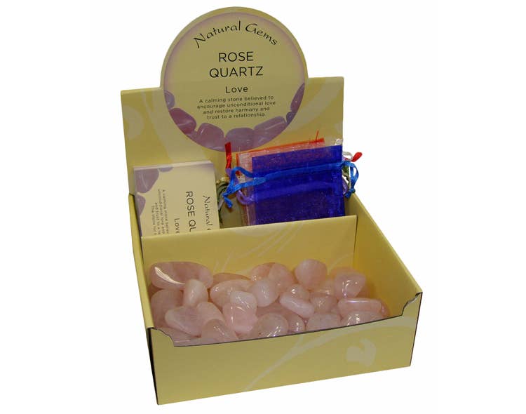 Crystal Magick Wholesale Ltd โ wholesale Spiritual stone/crystal โ Medium Rose Quartz Tumblestones Healing Box