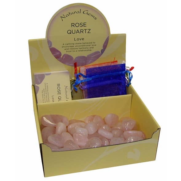 Crystal Magick Wholesale Ltd โ wholesale Spiritual stone/crystal โ Medium Rose Quartz Tumblestones Healing Box0