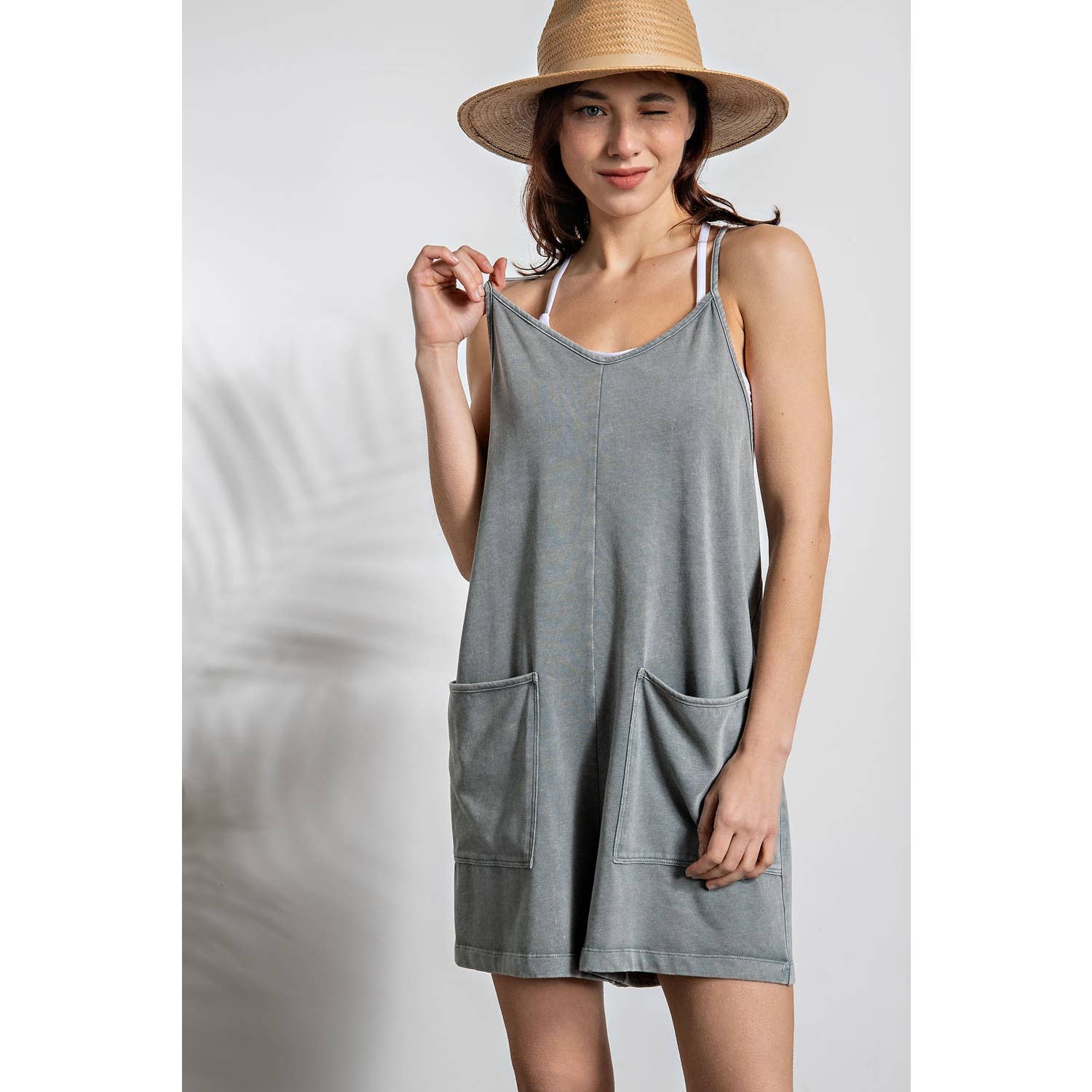 Rae Mode - Wholesale Romper - Women's - MINERAL WASHED COTTON POLY ROMPER8