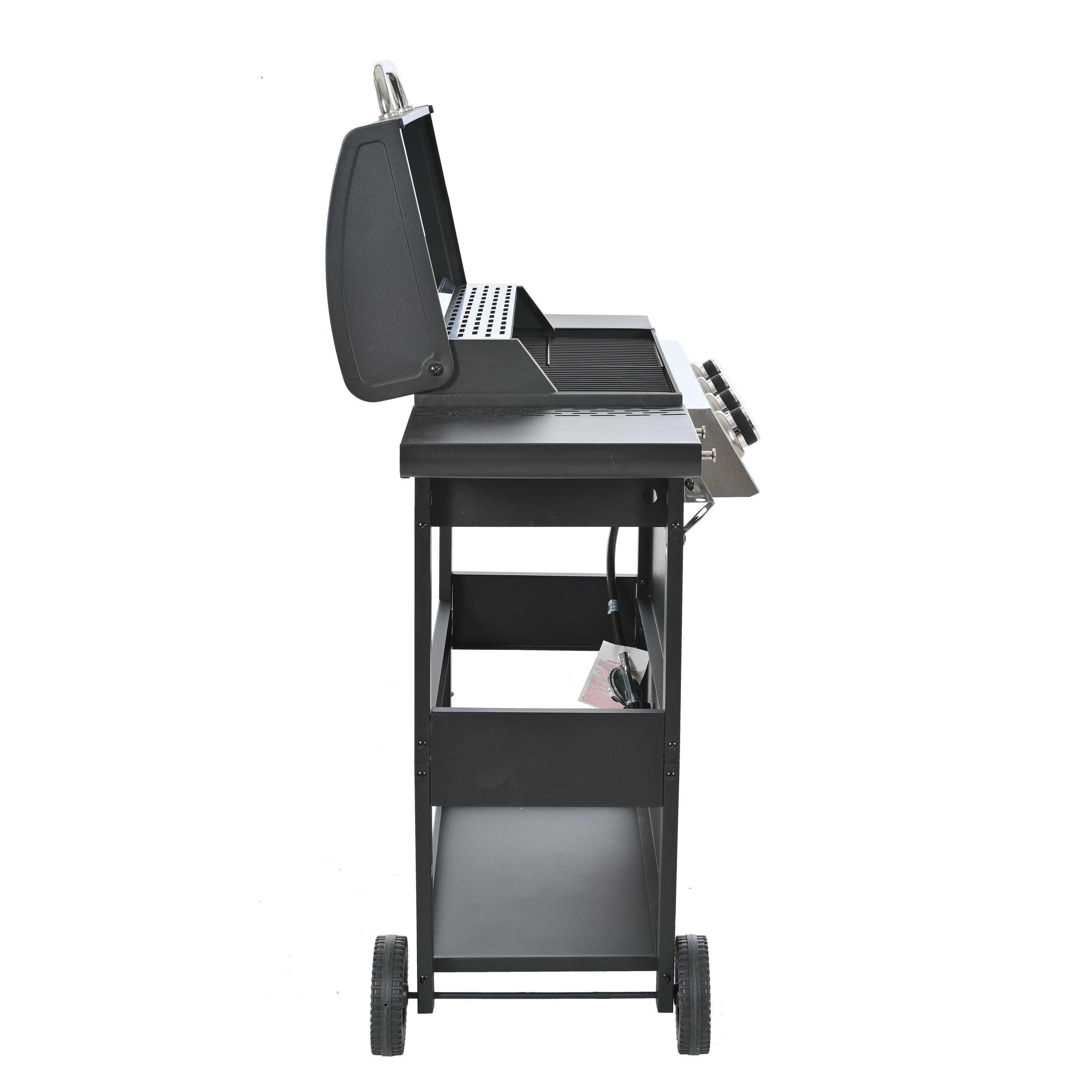 39F Inc. - Vente Outil de gril pour l'extérieur - Gril à propane à 4 brûleurs - 34 000 BTU en acier inoxydable24