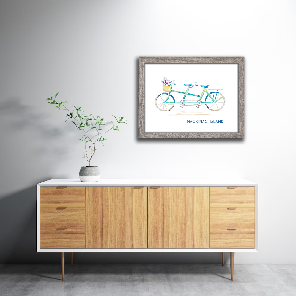 Emily Frushour - Wholesale Art Print - Custom for Little Luxuries: Mackinac Island Tandem Bike2