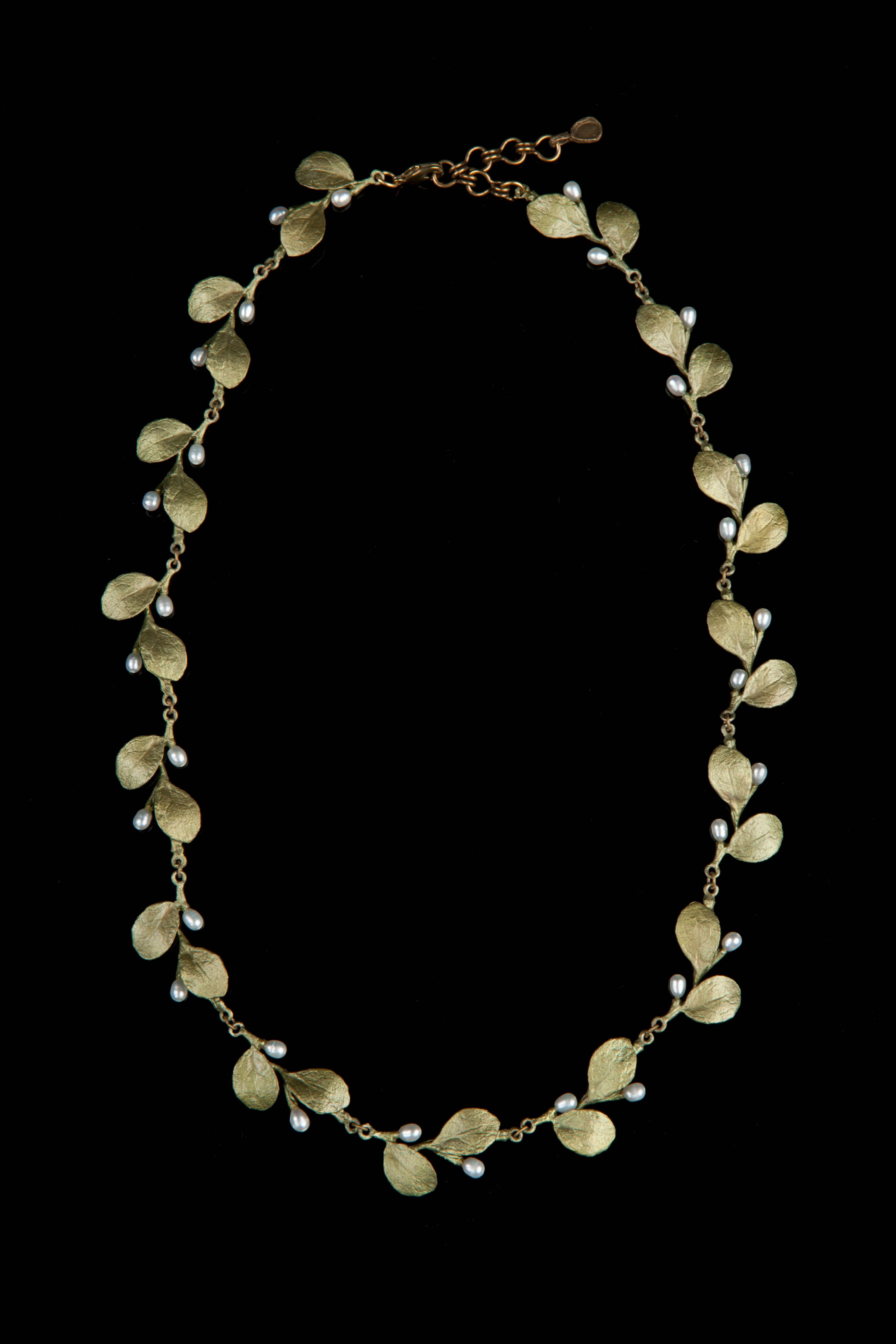 Michael Michaud - Wholesale Link & Chain Necklace - Irish Thorn Tailored Leaves Necklace - 16" Adj.1