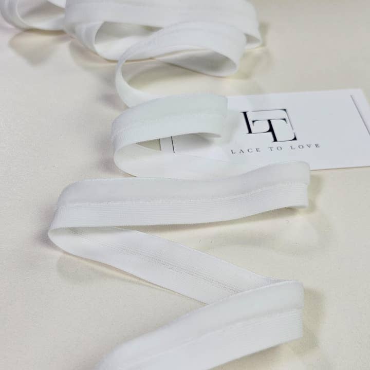Lace To Love - Wholesale Ribbon – Gift wrapping - Ivory Elastic Velvet Ribbon by The Yard #2