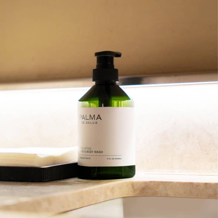 Palma de Salus | Elevate your daily hand care - Wholesale Body Wash/Shower Gel - Bergamot Neroli Luxury Hand & Body Wash - Exfoliating, Vegan3
