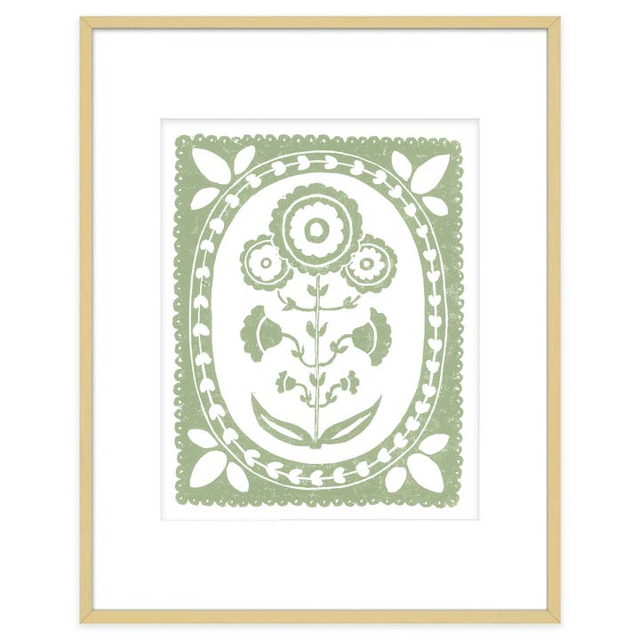 Sage Green & White Daffodil Art Print Botanical Wall Decor for wholesale by The Prints Princess
