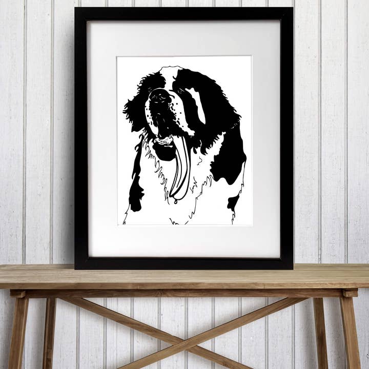 ”Saint Feeling the Heat” Bläckteckning: Konsttryck för wholesale av PinkPolish Design