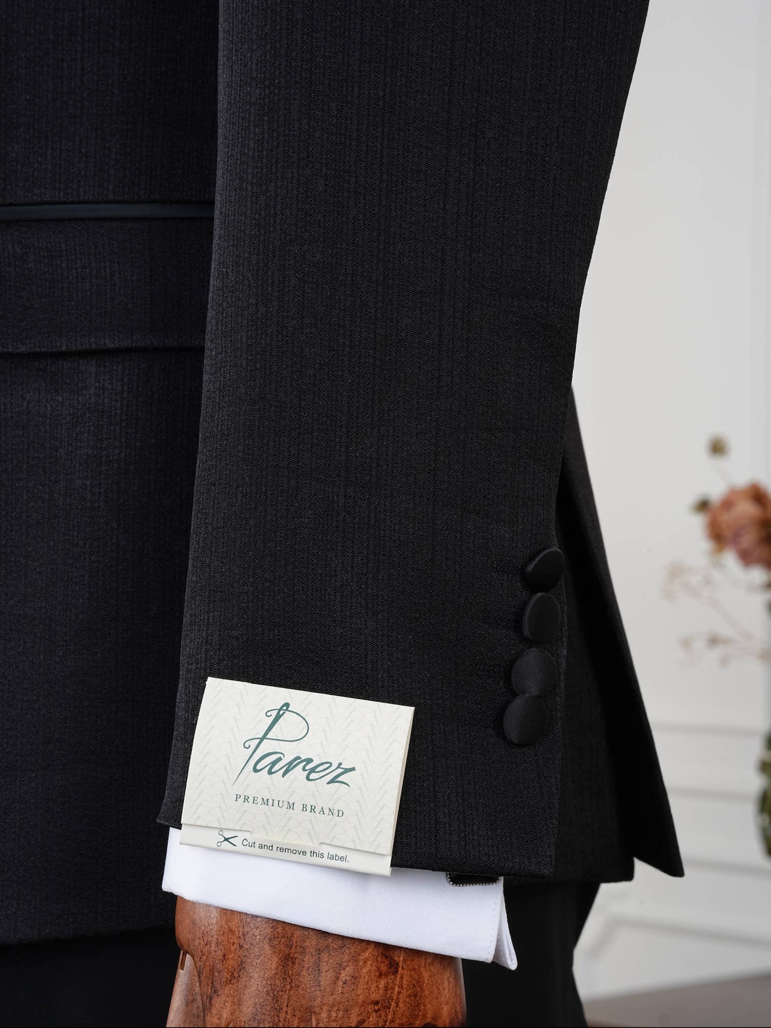 parez suits - Wholesale Tuxedo Set - Men's - The Eclipse Luxury Limited Edition black Velvet Tuxedo 6