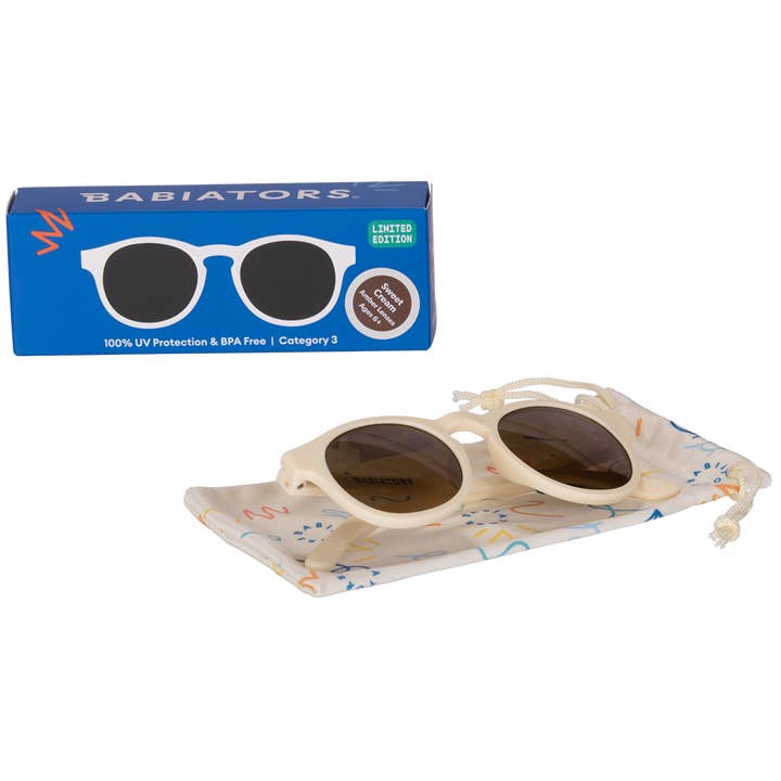 Babiators - Wholesale Sunglasses - Kids - Baby & Kids Sweet Cream Keyhole Sunglasses with Amber Lens
