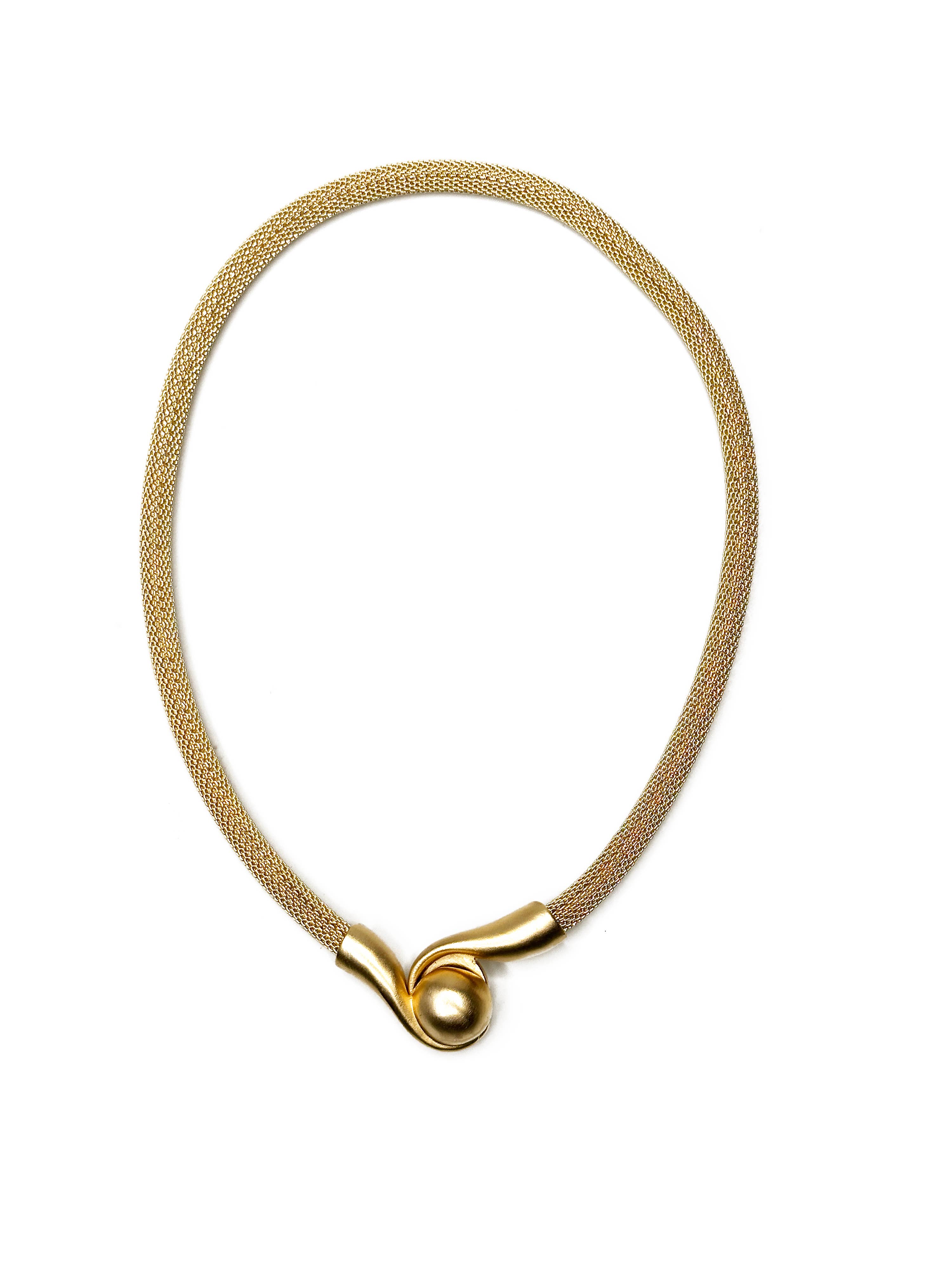 Erica Zap Designs - Wholesale Link & Chain Necklace - Mesh Necklace with Magnetic Swirl Ball Clasp6