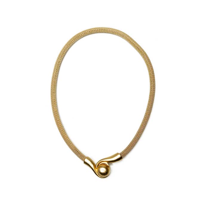 Erica Zap Designs - Wholesale Link & Chain Necklace - Mesh Necklace with Magnetic Swirl Ball Clasp6