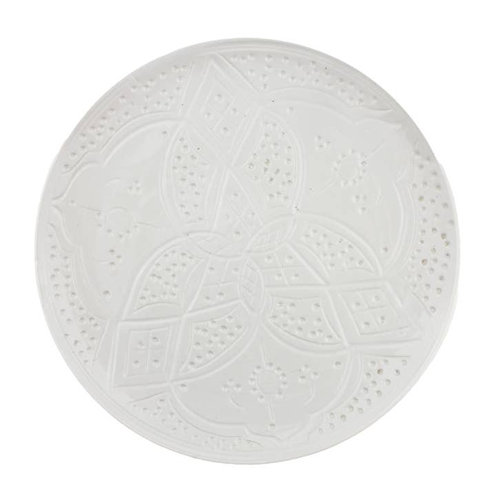 Sustainable Hand Engraved Floral Plate for wholesale by The Moro Company