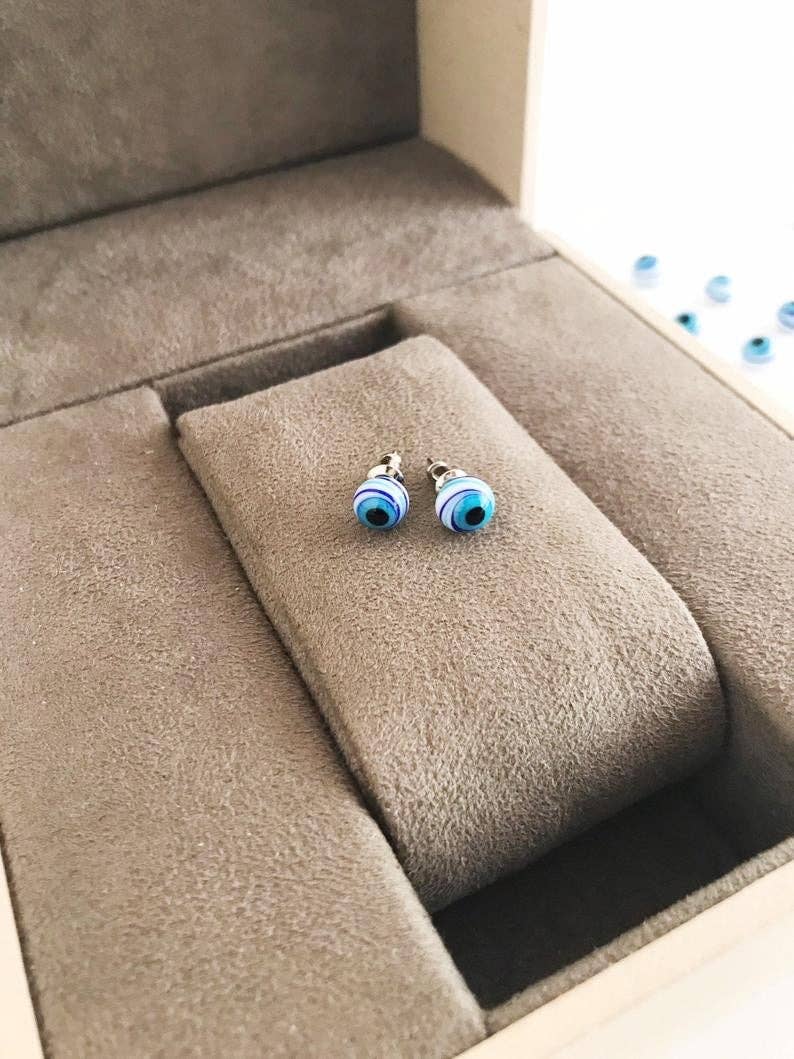 Evileyefavor - Wholesale Stud/Post Earrings - Eye Stud Earrings - Silver Finishing3