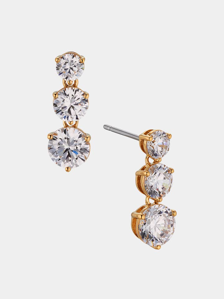 PERFEKTE LINEARE CZ-OHRRINGE MIT TENNISGRADUIERUNG für den Großhandel von NADRI