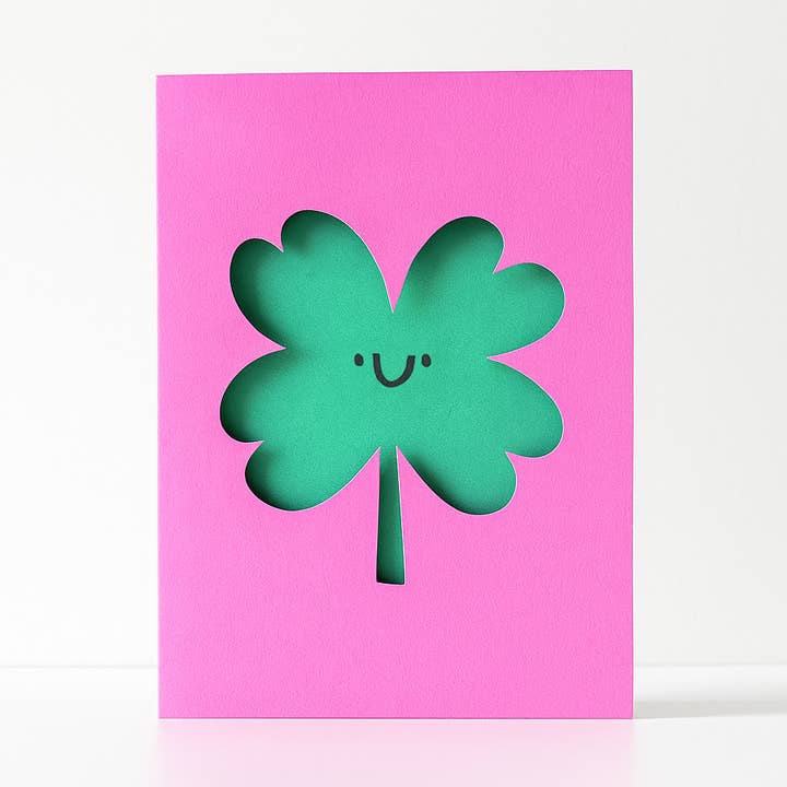 Clover — Glückskarte — niedlich — Die Cut — Irisch — New Start für den Großhandel von Rumble Cards