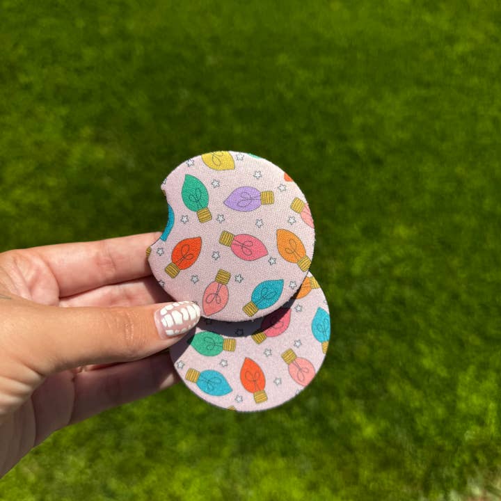 Christmas Light Car Coaster Set for wholesale by SarahMackenzieStudio