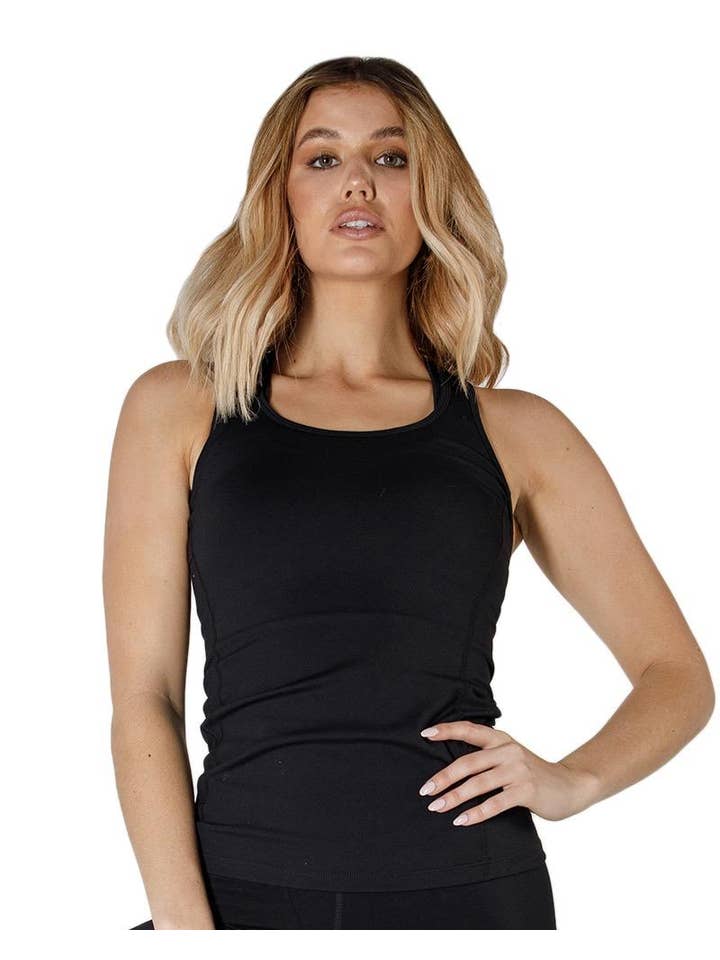 Active Basics - Wholesale Athletic Top - Women's - Racer Tank Onyx