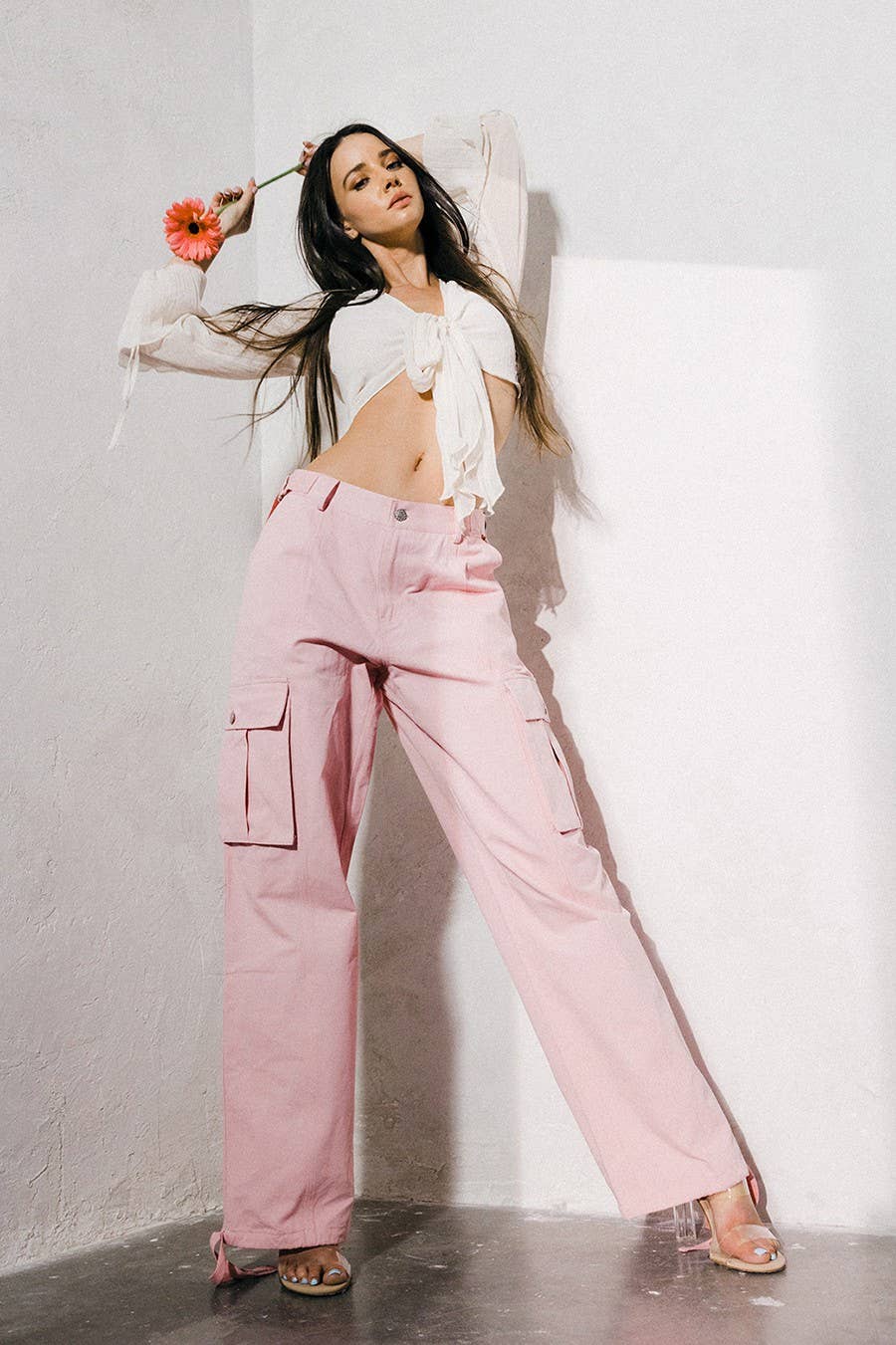 No Vacancy - Wholesale Pants - Women's - Soft twill 2ways cargo pants new color8