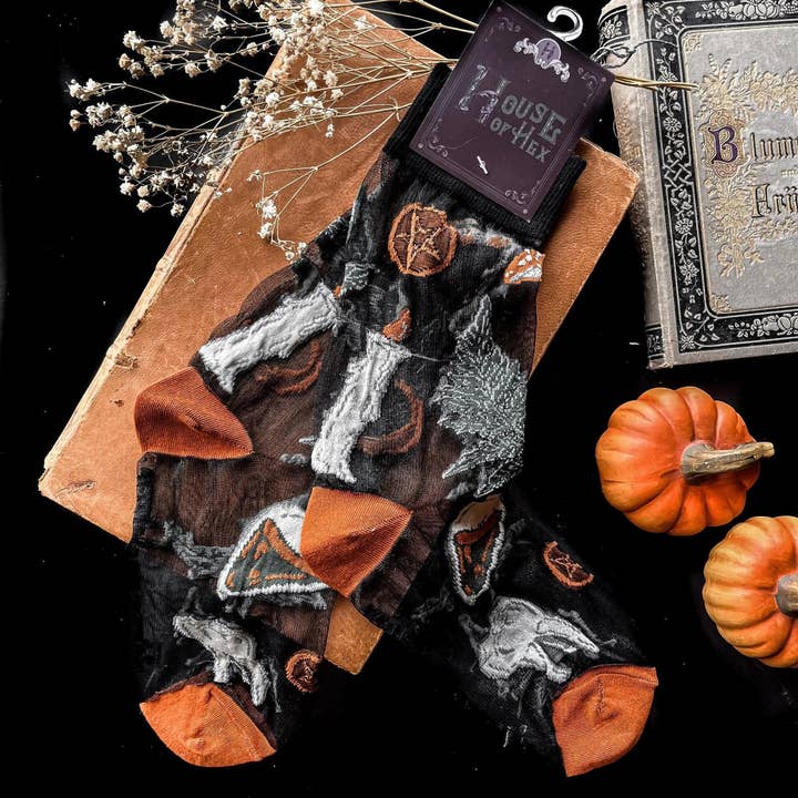 Magick Spell Sheer Socks for wholesale by House of Hex
