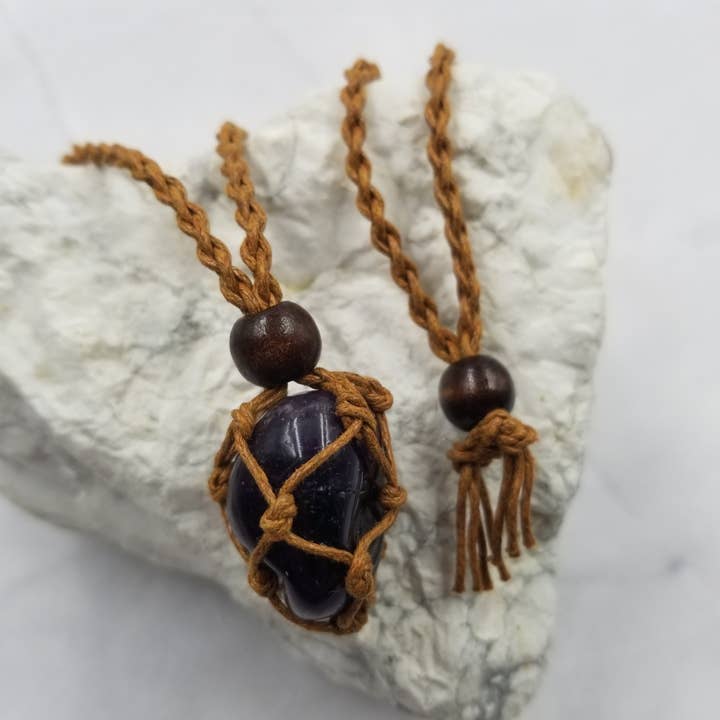 The Pretty Jewellery - Wholesale Pendant/Charm Necklace - Natural Stone Interchangable Weave Cage Necklaces