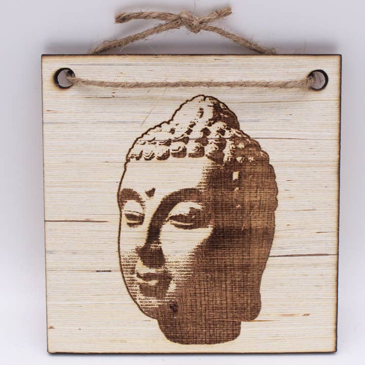 SticksandLasers - Wholesale Sign - Buddha Statue - Engraved Hanging Sign