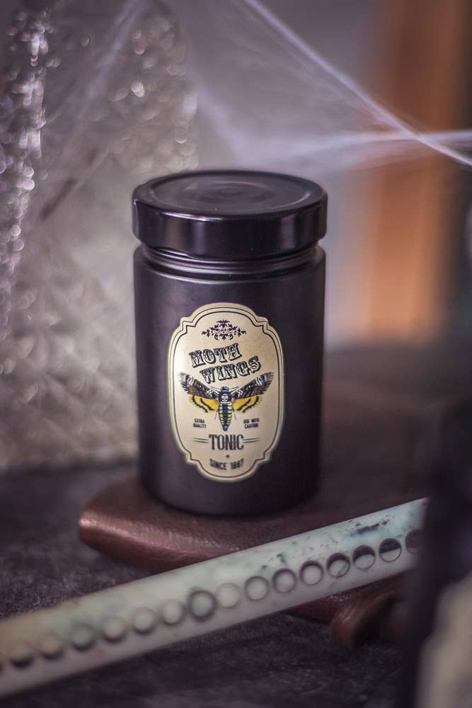 Costurero Real - Wholesale Jar/Filled Candle - Halloween Decor Potion Candle Apothecary witch Gothic Black5