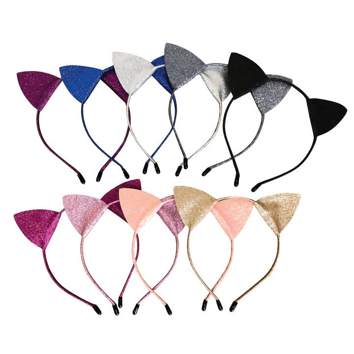 Sparkle Cat Ears Headband for wholesale by Bows Arts