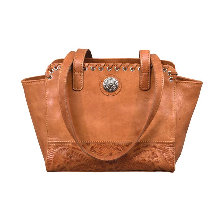 American West Harvest Moon Zip-Top Tote | Feito à Mão por atacado de American West