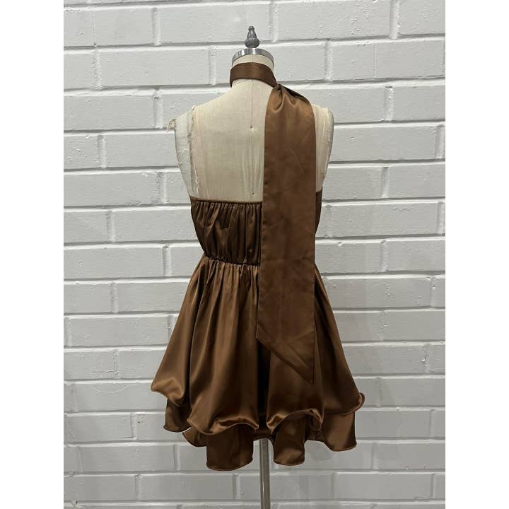 LENA - Wholesale Dress - Women's - RUFFLED HATER NECK MINI DRESS4