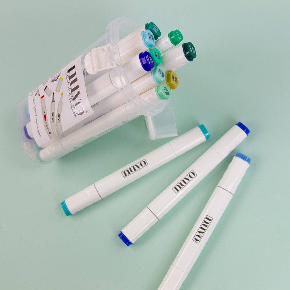 Tonic Studios – wholesale Marker – Nuvo - Marker Pen Collection - Sea & Skies - 12 Pack - 526n7