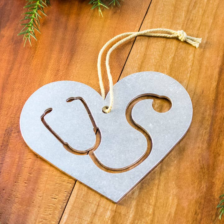 Stethoscope Nurse Doctor Love Christmas Ornament Holiday Gif for wholesale by Iron Maid Art