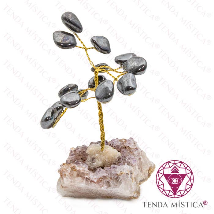 Raw Stone Tree 5 branches Hematite 10 cm for wholesale by Tenda Mística