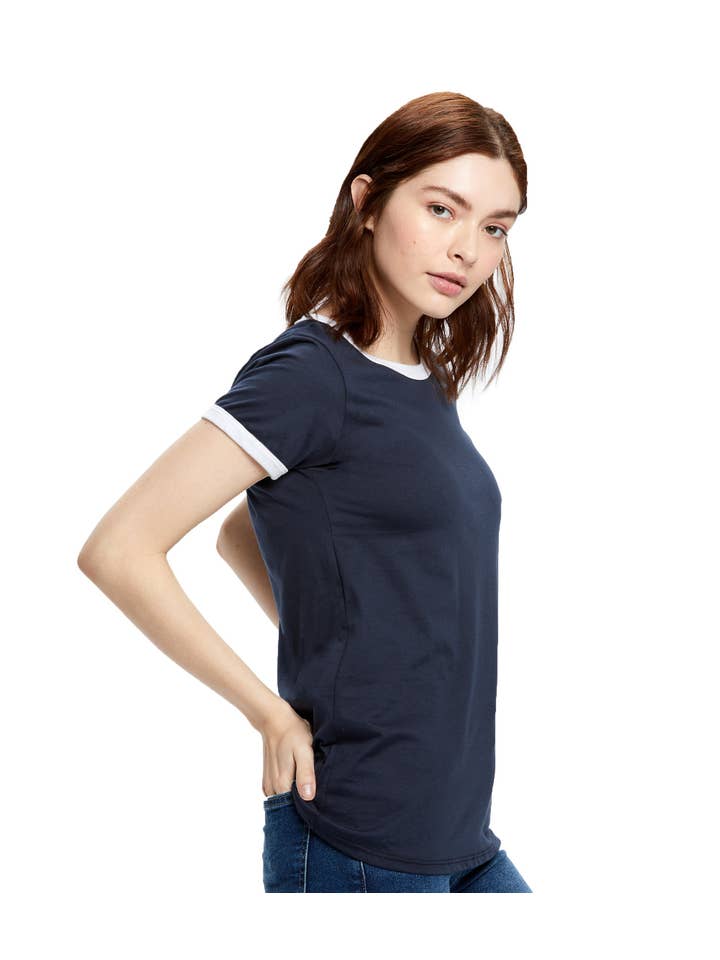 US Blanks - Wholesale T-Shirt - Women's - Women's Classic Ringer Tee1