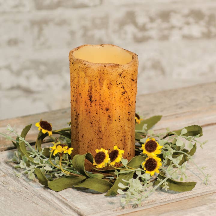 The Hearthside Collection - Wholesale Flameless Candle - Burnt Ivory BOC Pillar - 6x3 Timer1