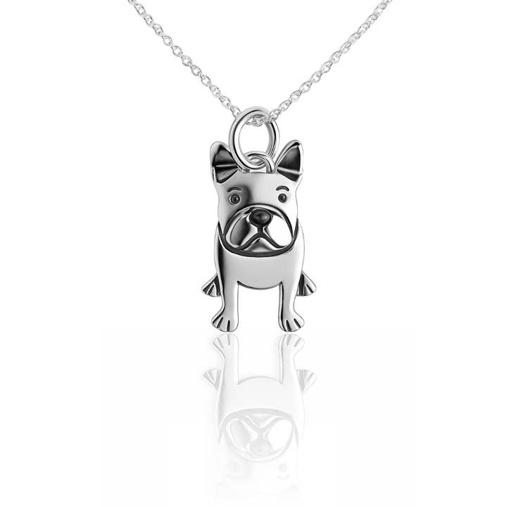 Sterling Silver French Bulldog Pendant for wholesale by De Mexico