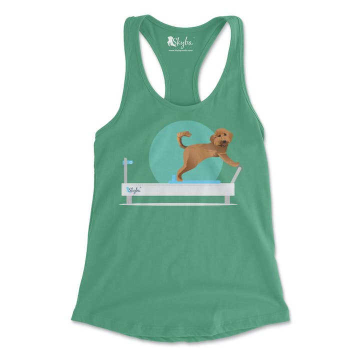 Goldendoodle on Reformer - Women's Slim Fit Tank for wholesale by Skyba