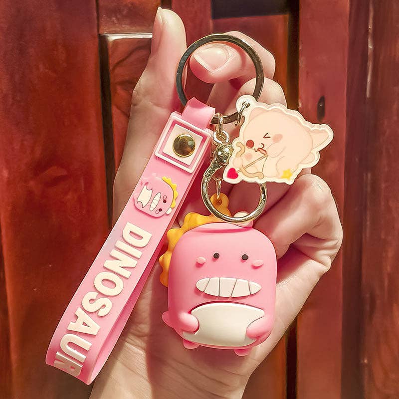 KiddieKickz - Vente Porte-clés – enfant - Porte-clés en PVC dinosaure de dessin animé1